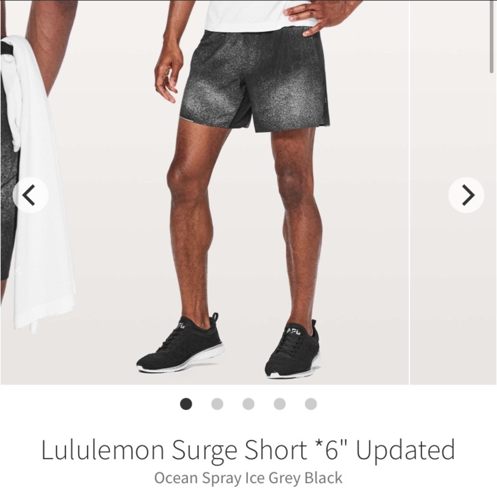 Lululemon Surge Short 6" in ocean spray - men size small